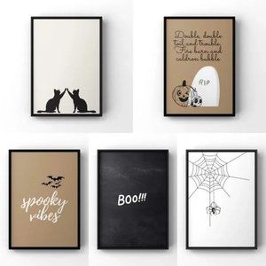 Halloween boho decor art Modern minimalist style